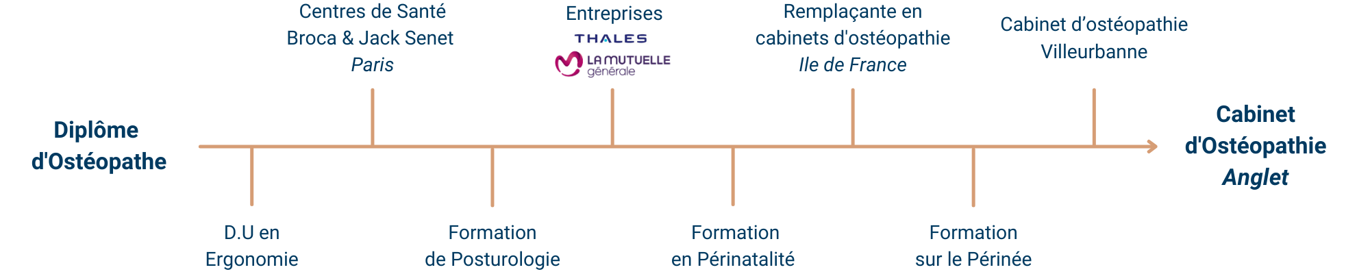 Parcours professionnelle de l'ostéopathe